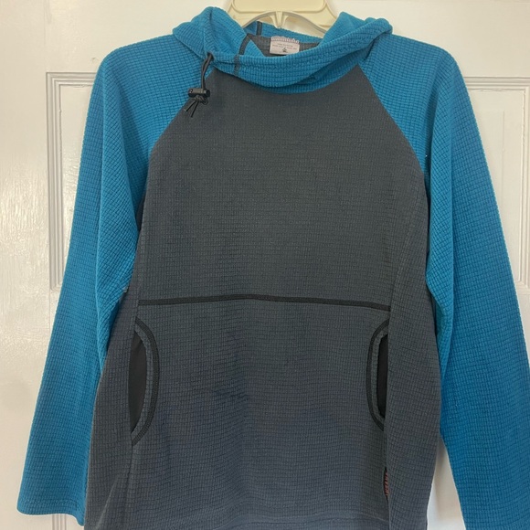 Melanzana Tops - Melanzana Blue and Gray grid fleece
